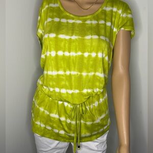 MICHAEL Michael Kors Lime Tie-Dye Short Sleeve Top